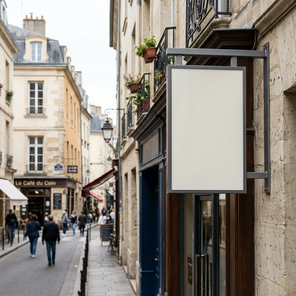 Enseigne drapeau Lyon — pose et fabrication