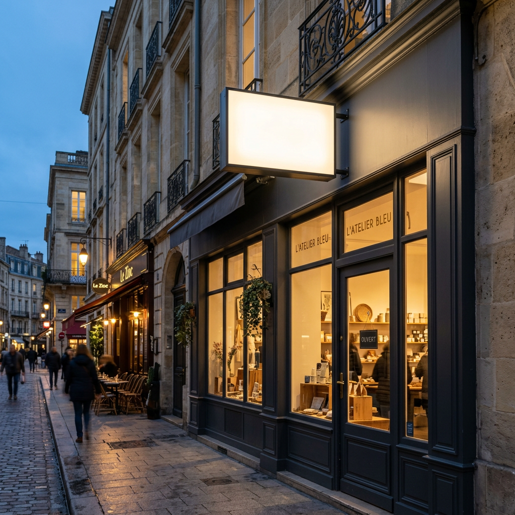 Enseigne lumineuse caisson Lyon — fabrication sur mesure